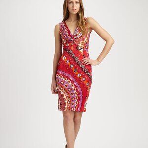 Emilio Pucci V-neck Jersey Dress Size 44